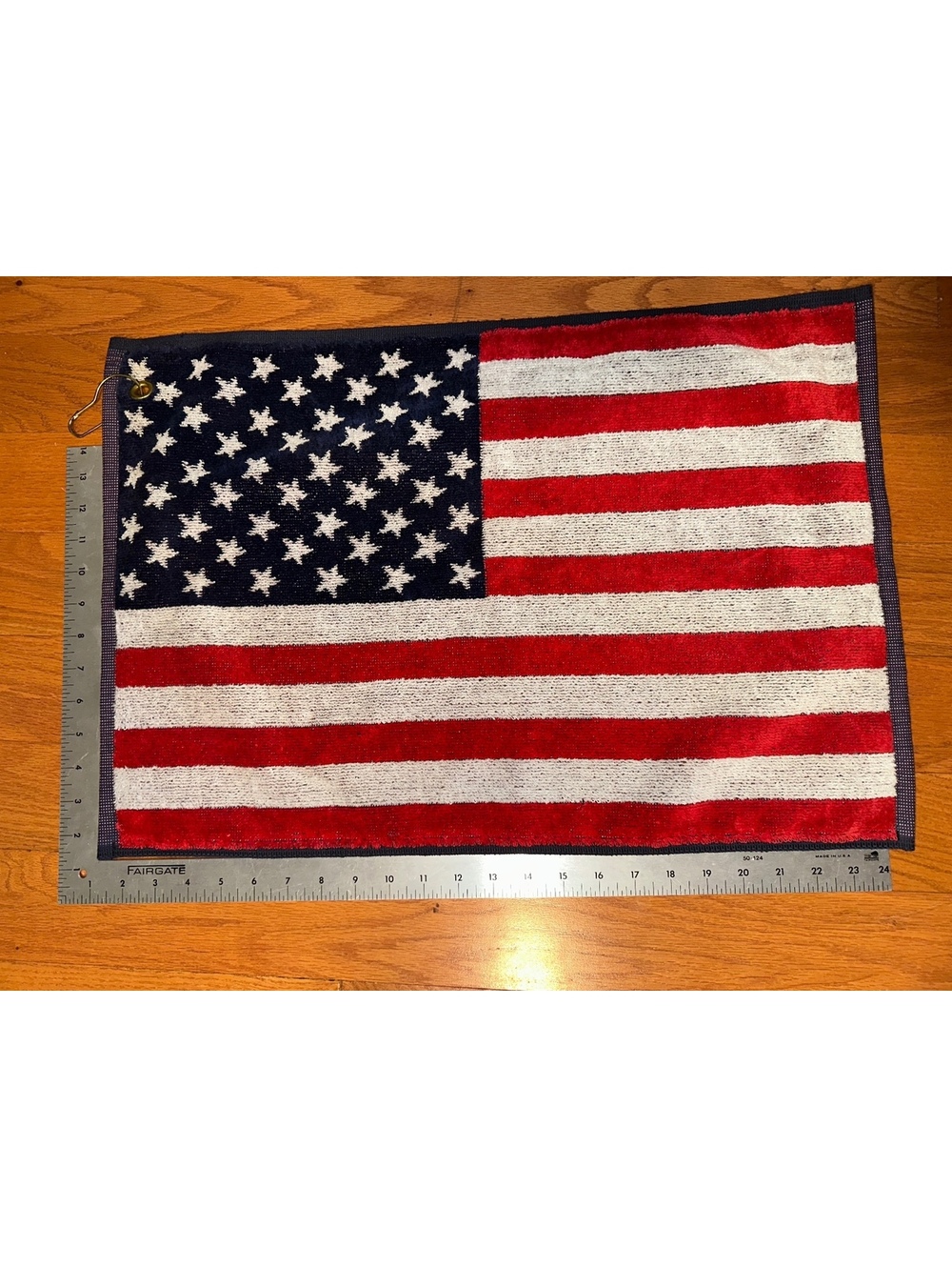 VTG The Links Collection 1888 Mills American Flag Golf Towel Grommet Hanger